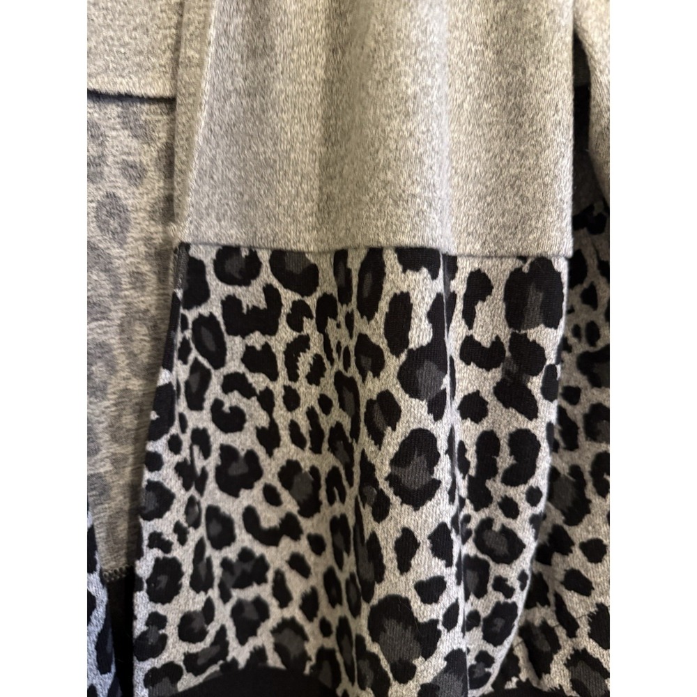 Belle by Kim Gravel Color-Block Cardigan Size XL Black Gray Polyester/Spandex - Picture 2 of 7